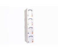 Really Useful - Scatola portaoggetti in plastica, 19 litri, resistente, con coperchio XL, confezione da 4, colore: Bianco