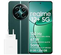 realme 12+ 5G 8+256 GB con NFC Smartphone, Sony LYT-600 OIS, Chipset Dimensity 7050, Display AMOLED da 120 Hz, Smart Touch Antipioggia, Batteria potente da 5000mAh, Pioneer Verde (Adattatore Incluso)