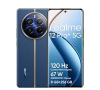realme 12 Pro+ 5G Smartphone 8+256GB, Fotocamera Sony IMX890 OIS Zoom ottico 3X, Snapdragon 7s Gen 2 5G, Display curvo Vision da 6,7" a 120Hz, Ricarica SUPERVOOC da 67W, blue