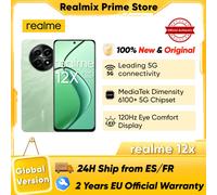 realme 12x 5G Smartphone 6+128 GB, Fotocamera con AI da 50 MP, Dual Standby 5G, Protezione della fluidità per 48 mesi, Display da 120 Hz, NFC a 360°, Batteria da 5.000 mAh, Feather Green(no adapter)