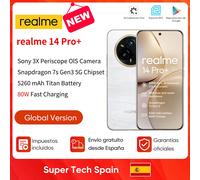 realme 14 Pro+ Smartphone 5g, 8+256GB, Grigio, fotocamera Sony OIS Periscopica 3X, design che cambia colore sensibile al freddo, IP66/68/69, display da 120Hz, esclusiva Amazon,Nessun adattatore