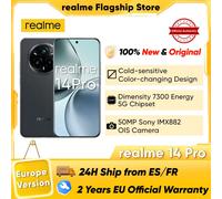 realme 14 Pro 5g Versione globale Smartphone Dimensity 7300 Energia 6.67 '' 120Hz Display 6000Mah Batteria 45W Supervooc 50Mp Fotocamera