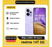 realme 14T 5G 8GB+256GB Smartphone, processore Dimensity 6300, display AMOLED eSports da 6,67" e 120Hz, batteria da 5260mAh, resistenza all'acqua IP69 (senza adattatore)