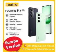 Realme 14X 5G 8GB 256GB Smartphone, Display 6.67" 120Hz, Processore Mediatek Dimensity 6300 Octa-core, Batteria 5000mAh, Fotocamera AI 50MP, NFC IP64 Android 15