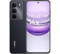 realme 14x 5G Smartphone 6+128 GB Telefono Mobile, con processore Dimensity 6300, batteria da 5000mAh, display HD+ da 6.67" con frequenza di aggiornamento a 120Hz, Dual SIM, senza caricatore, Nero