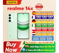 realme 14x5G Versione globale per smartphone Dimensity 6,67 'hz Display comfort oculare Batteria mAh Fotocamera da 50 MP Al