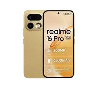 realme 16 Pro 5G Smartphone, 8GB+256GB, Display AMOLED 144Hz 6,78", Batteria 6500mAh, Fotocamera 200MP OIS, IP69K, Ricarica Rapida 45W, Doppia SIM, Next AI, Oro