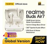 Realme Buds Air 7, Cuffie/Auricolari Bluetooth, Standby di 52 ore, Unità driver dei bassi profondi da 12,4 mm, Cancellazione attiva intelligente del rumore di 52 dB, Fino a 52 ore di autonomia, Certif