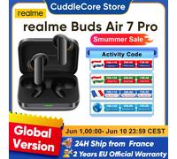 Realme Buds Air 7 Pro AI Bluetooth con riduzione del rumore, 48 ore di autonomia, LHDC ad alta risoluzione, Bluetooth 5.0, 53 dB, IP55, Nuovo