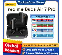 Realme Buds Air 7 Pro AI Bluetooth con riduzione del rumore, 48 ore di autonomia, LHDC ad alta risoluzione, Bluetooth 5.0, 53 dB, IP55, Nuovo