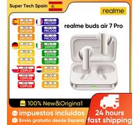 Realme Buds Air 7 Pro 50dB Ultra ANC 48H Riproduzione audio spaziale 45 ms Bassa latenza AI ENC Doppia connessione Comfort Fit Glory Beige 24h Ship