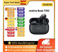 realme Buds T310 Cuffie Bluetooth Auricolari senza fili per smartphone realme GT 7 Pro realme 12 Plus 40 ore di riproduzione totale Monet Purple