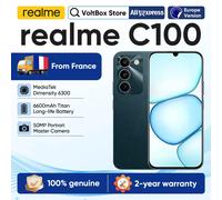 realme C100 5G Smartphone Batteria grande da 6600 mAh Display da 6,8'' a 144Hz Ricarica a 45W IP64 Impermeabile e resistente alla polvere Dual SIM Android 16 Telefono economico