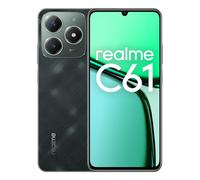realme C61 smartphone 4G, 6+128GB, Batteria di lunga durata da 5000 mAh, Design ultra sottile da 7,74 mm, Potente chipset octa-core, Motore di incremento AI, Verde, nessun adattatore