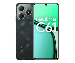 realme C61 smartphone 4G, 6+128GB, Batteria di lunga durata da 5000 mAh, Design ultra sottile da 7,74 mm, Potente chipset octa-core, Motore di incremento AI, Verde, nessun adattatore