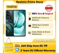 realme C71 4g Smartphone Versione globale 6000Mah Batteria 45W Carica 6.67 "120Hz Display 50Mp Fotocamera Unisoc T7250 Chipset Nfc Ip64 6Gb+128Gb Forest Owl