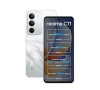realme C71 Daul Sim 128 GB White Swan | Batteria 6000 mAh | Carica 45 W | 2 giorni di utilizzo con 1 carica | RAM dinamica da 18 GB | Fotocamera AI da 50 M | 1 anno di garanzia | Versione Medio