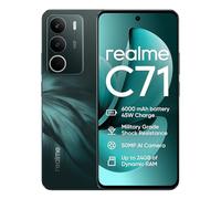 realme C71 Smartphone 5G,6+128GB,Batteria 6000 mAh,Ricarica rapida 45 W,Fotocamera AI da 50MP,Display 120 Hz,Resistenza agli urti di grado militare,Impermeabilità quotidiana,Green(Senza Adattatore)