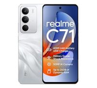 realme C71 Smartphone 6+128 GB, 7.79" HD LCD 120Hz Display, Batteria 6000mAh, Ricarica Rapida 45W, Fotocamera Principale 50MP, Telefono Mobile 4G Dual SIM, Bianco Piuma