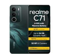 realme C71 Smartphone 6+128 GB, Batteria da 6.000 mAh, Ricarica rapida da 45 W, Display con comfort visivo da 120 Hz, Green