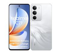 realme C71 Smartphone 8+256GB, Batteria 6000mAH, Ricarica Veloce 45W, Fotocamera 50MP AI, Chipset Octa-Core, Display 6.67'' 120Hz Eye Comfort, IP54 (Senza Caricatore) - Bianco