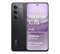 realme C75 5G Smartphone, 8+256GB, Batteria Titan da 5828 mAh, Chipset Dimensity 6300 5G, Display con Modalità comfort visivo da 120 Hz, Fotocamera AI da 50 MP, Nero