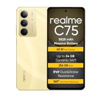 realme C75 Smartphone 8+256 GB, IP69,Batteria da 5828 mAh,Vetro ArmorShell™2,Fotocamera super nitida da 50 MP,Ricarica rapida da 45 W7, Gold(nessun adattatore)