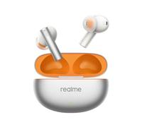 realme Cuffie wireless Buds Air 6, Hi-Res Professional, 12.4mm Deep Bass Driver, 50dB Smart Active Noise Cancellation, Up to 40 hours of playback, Flame Silver