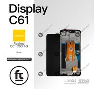 REALME DISPLAY C61/ C63 4G FRAME NERO TOUCH SCREEN SCHERMO