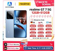realme GT 7 5G Smartphone, Versione Europea, MTK Dimensity 9400e, Display Pro-Esports da 6000 nit, Batteria da 7000 mAh, Ricarica Ultra Veloce da 120W