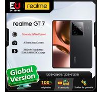realme GT 7 5G Smartphone Versione Globale - Chipset Mediatek Dimensity 9400e - Display AMOLED da 6.78'' - Batteria da 7000mAh con Ricarica Rapida 120W