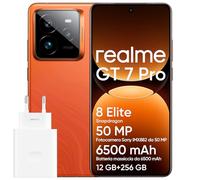 realme GT 7 Pro 5G Smartphone 12+256GB, Processore Snapdragon 8 Elite, Fotocamera AI Ultra-clear Snap, 6,78" 120Hz Display RealWorld Eco, Batteria da 6500mAh, IP69,Android 15,Arancione,Con Adattatore