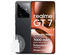 realme GT 7 Smartphone 5G 12+512 GB, chipset di punta Dimensity 9400e, batteria Titan da 7000 mAh, display da 6000 nit, fotocamera IMX906 OIS da 50 MP, AI Planner, IP69, IceSense Nero