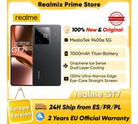 realme GT 7 Versione Globale 5g Smartphone Ai Dimensity 9400E 7000Mah Titan Batteria 120W Carica Ultra Veloce 6.78'' 120Hz Schermo Nfc 12Gb+512Gb Icesense Blue
