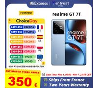 realme - GT 7T 5G 256GB 12GB Ram Display 6.8' Amoled 120Hz Main Camera 50MP Dual nanoSim USB Type-C Android 15 Dimensity 8400-Max 7000mAh IceSense Bla - SPEDIZIONE GRATUITA