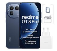 realme GT 8 Pro 5G Smartphone 12+256GB, Processor Snapdragon® 8 Elite Gen 5, Schermo da 6.79 pollici, Ricarica Rapida 120W, Batteria da 7000mAh, Fotocamera da 200MP, IP69, Refresco a 144Hz, Urban Blue
