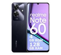 realme Note 60 Smartphone 4+128 GB, garanzia di fluidità ArmorShell di 48 mesi, fotocamera da 32 MP, display Eye Comfort da 90 Hz, mini Capsule 2.0, batteria da 5000 mAh, black t(nessun adattatore)