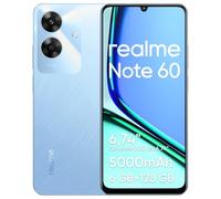 realme Note 60 - smartphone Android, Dual-SIM 4G, display LCD da 6,74 pollici a 90 Hz, 6 GB di RAM e 128 GB di ROM, batteria da 5000 mAh, fotocamera da 32 MP, blu, senza adattatore