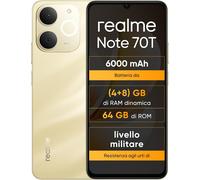 Realme Note 70T 4+64 GB Smartphone, Display Eye Comfort Da 6,75'' a 90Hz, Batter