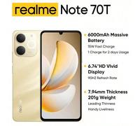 Realme Note 70T 4G Smartphone sbloccato 4 GB + 64 GB / 4 GB + 128 GB / 4 GB + 256 GB, smartphone Android, fotocamera AI da 50 MP, display a 90 Hz con sensore di luce, batteria di grandi dimensioni da 