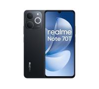 realme Note 70T Smartphone, 4+256GB, Batteria di lunga durata da 6.000 mAh, Protezione ArmorShell™, Spessore di soli 7,94 mm, Fino a 4+8 GB di RAM dinamica, NEXT AI, Caricabatterie non incluso, Nero