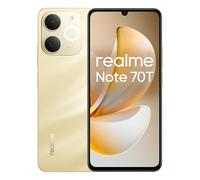 realme Note 70T Smartphone 4GB+128GB Oro, Schermo 6.75 pollici, Refresco a 90Hz, Batteria 6000mAh, Ricarica Rapida 15W, Fotocamera de 18MP, Chipset Octa-core, IP54