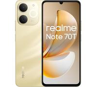 Realme Note 70T Smartphone 4GB+64GB Oro, Schermo 6.75 Pollici, Refresco a 90Hz,