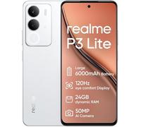 realme P3 Lite - Telefono cellulare, 8+ 256 GB, schermo HD+ da 6,67" e 120 Hz, batteria da 6000 mAh, processore UNISOC T7250 Octa-Core, fotocamera da 50 MP+5 MP, protezione ArmorShell, bianco nuvola
