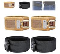 REALOKMAN Buckleless Belt Hook Adjustable Metal Hook Elastic Belt Unisex Buckle-Less Invisible Waist Belts for Outdoor Work & Edc