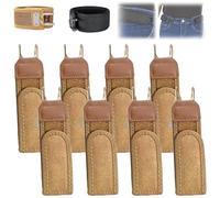 REALOKMAN Buckleless Belt Hook Adjustable Metal Hook Elastic Belt Unisex Buckle-Less Invisible Waist Belts for Outdoor Work & Edc