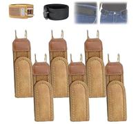 REALOKMAN Buckleless Belt Hook Adjustable Metal Hook Elastic Belt Unisex Buckle-Less Invisible Waist Belts for Outdoor Work & Edc