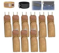 REALOKMAN Buckleless Belt Hook Adjustable Metal Hook Elastic Belt Unisex Buckle-Less Invisible Waist Belts for Outdoor Work & Edc