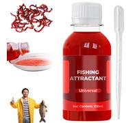 REALOKMAN Concentrated Universal Liquid Bait with Redworm, Fish Attractant with Red Worm Scent And Attraction Enhancer for Freshwater And Saltwater Fishing for Trout, cod, Carp, Bass, Catfish(1Pc)