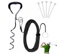 REALOKMAN Golf Training Tool for Drivers & Irons, Weighted Golf Swing Trainer Aid for Practice, Real Golf Ball Experience with 50 Feet Flight, Tempo Swing Trainer for Backyard, Driving Range(Nero)